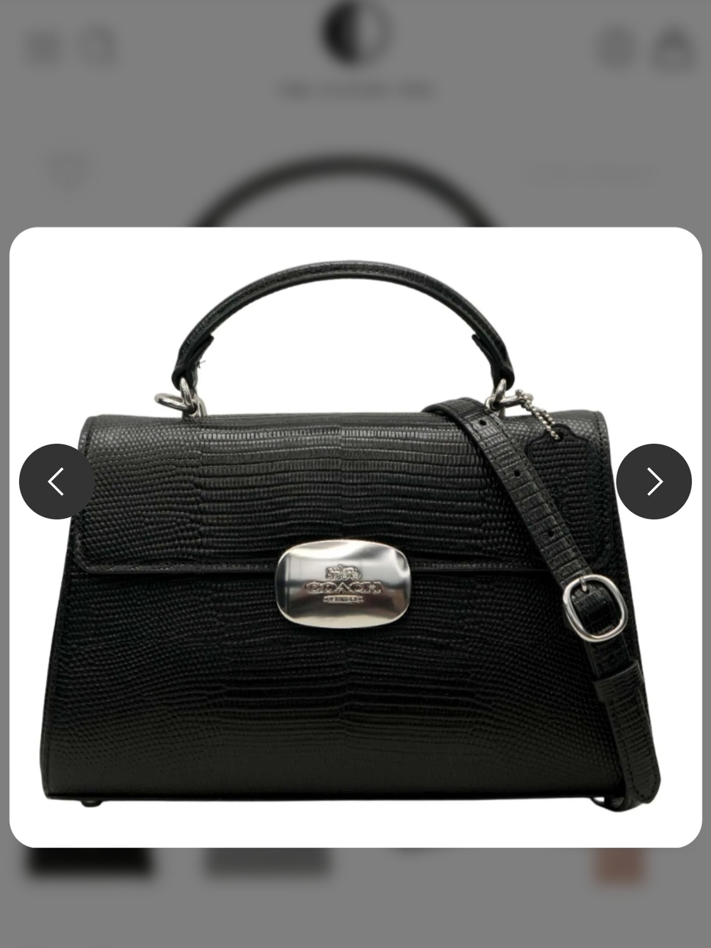 Coach Eliza Black Textured Leather Top-Handle Satchel with Silver Hardware